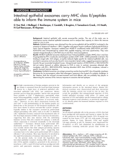 Intestinal epithelial exosomes carry MHC class II/peptides able