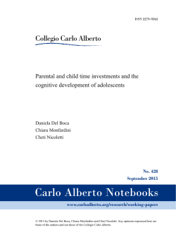 Parental and child time investments and the cognitive development