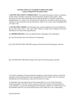 INSTRUCTIONS TO VENDORS SUBMITTING BIDS