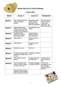 Teachers resource: Border Biscuits - Information