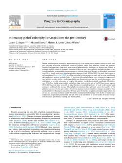 Estimating global chlorophyll changes over the past century