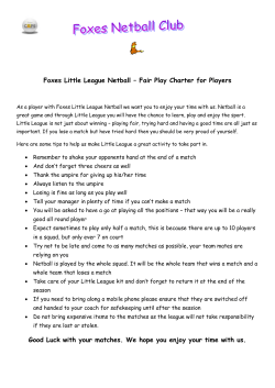 Foxes LLN Charter for Players
