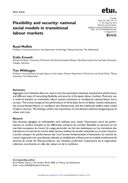 national social models in transitional labour markets