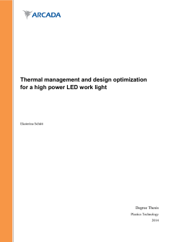 Thermal management and design optimization for a high power LED