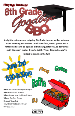 A night to celebrate our outgoing 8th Grade class, as well as