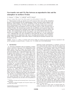 Gas transfer rate and CO2 flux between an unproductive lake and