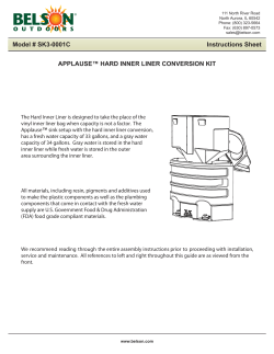 Model # SK3-0001C Instructions Sheet APPLAUSE&trade; HARD INNER