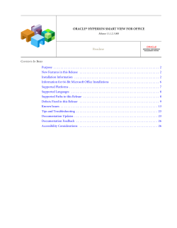 Oracle Hyperion Smart View for Office