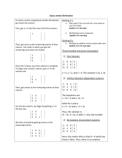 Getting 1`s: Getting 0`s: Three Possible Outcomes (Examples): 1