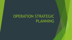 Operation Strategic Planning