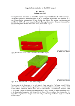Simulation of the electron beam tracing throw undulator magnetic