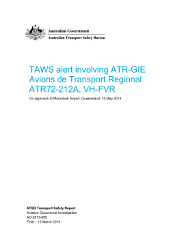 TAWS alert involving ATR-GIE Avions de Transport Regional