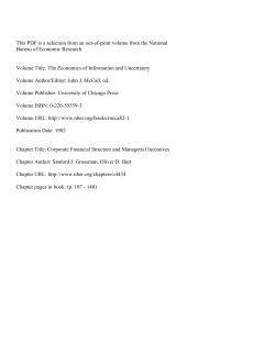 Corporate Financial Structure and Managerial Incentives