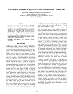 Metacognitive Judgments of Improvement are Uncorrelated with