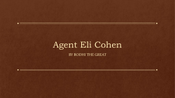 Agent Eli Cohen