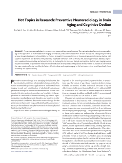 Preventive Neuroradiology in Brain Aging and Cognitive Decline
