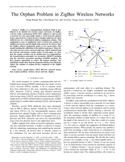 The Orphan Problem in ZigBee Wireless Networks