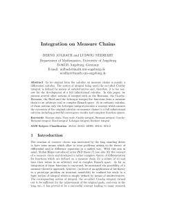 Integration on Measure Chains