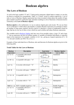 Boolean algebra
