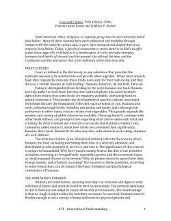 Food and Culture, Fifth Edition (2008) Pamela Goyan Kittler and