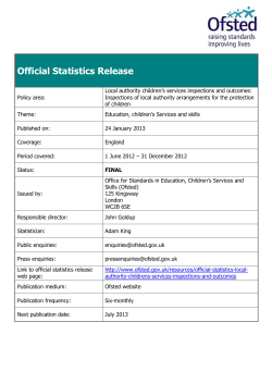 Statistical First Release Template (Word)