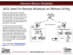 NCS Used for Remote Shutdown at Offshore Oil Rig