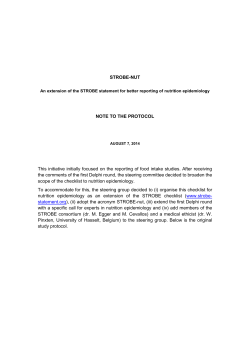 STROBE-nut protocol - The EQUATOR Network