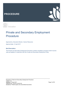 Private and Secondary Employment Procedure (DOCX 159.05 KB)