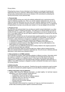 Privacy Notice Protecting the privacy of every