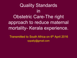 Quality standards in ob care : the right approach by Dr