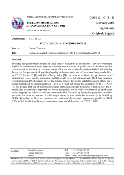 Comments on test vectors generation in ITU-T recommendation