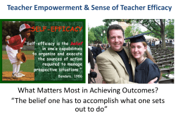 Teacher Efficacy