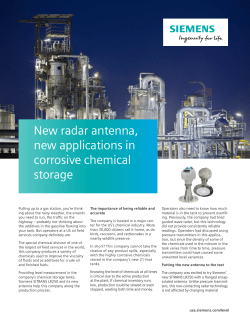 New radar antenna, new applications in corrosive chemical storage