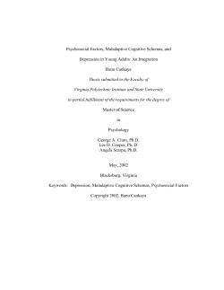 Psychosocial Factors, Maladaptive Cognitive