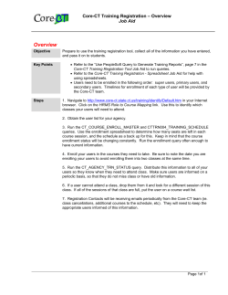 Core-CT Training Registration