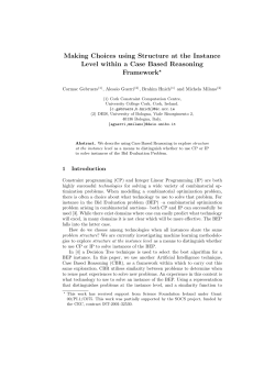 Making Choices using Structure at the Instance Level
