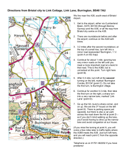 Directions to Link Cottage, Link Lane, Burrington