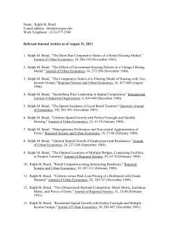 List of Refereed Journal Articles