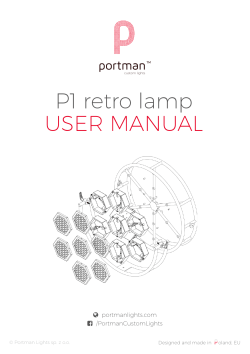 P1 retro lamp USER MANUAL