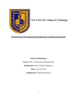 Field Trip Reflection Report (Sensors and Instruments)