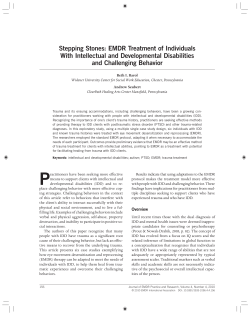 Stepping Stones: EMDR Treatment of Individuals With