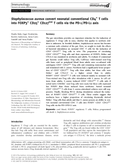 Staphylococcus aureus convert neonatal conventional CD4+ T cells