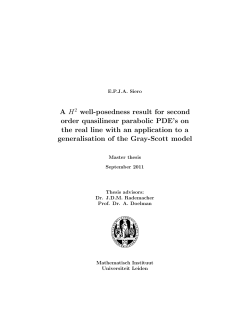A H2 well-posedness result for second order quasilinear parabolic
