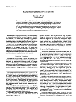 Freyd (1987) Dynamic mental representations