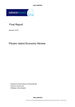 Draft Socio Economic Survey