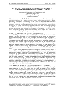 DEVELOPMENT OF INTEGRATED QUANTITY JUDGMENTS