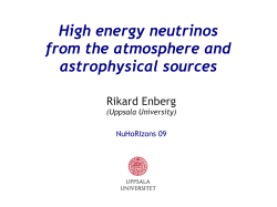 High energy neutrinos from the atmosphere and astrophysical sources