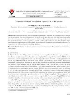 A dynamic spectrum management algorithm in