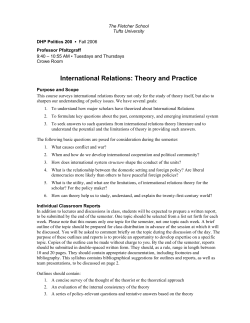 International Relations: Theory and Practice