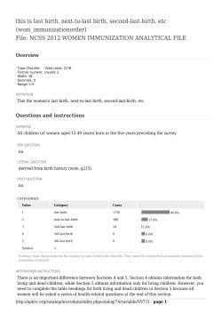 this is last birth, next-to-last birth, second-last-birth, etc